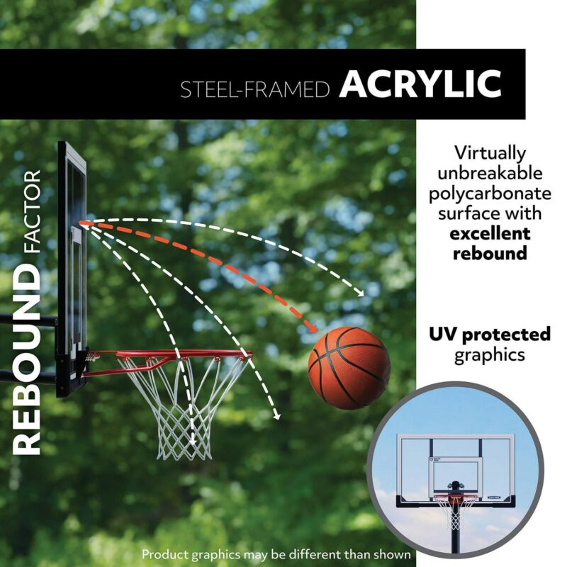 Lifetime Adjustable Portable Basketball Hoop (42-inch Acrylic) - 1270 - Image 4