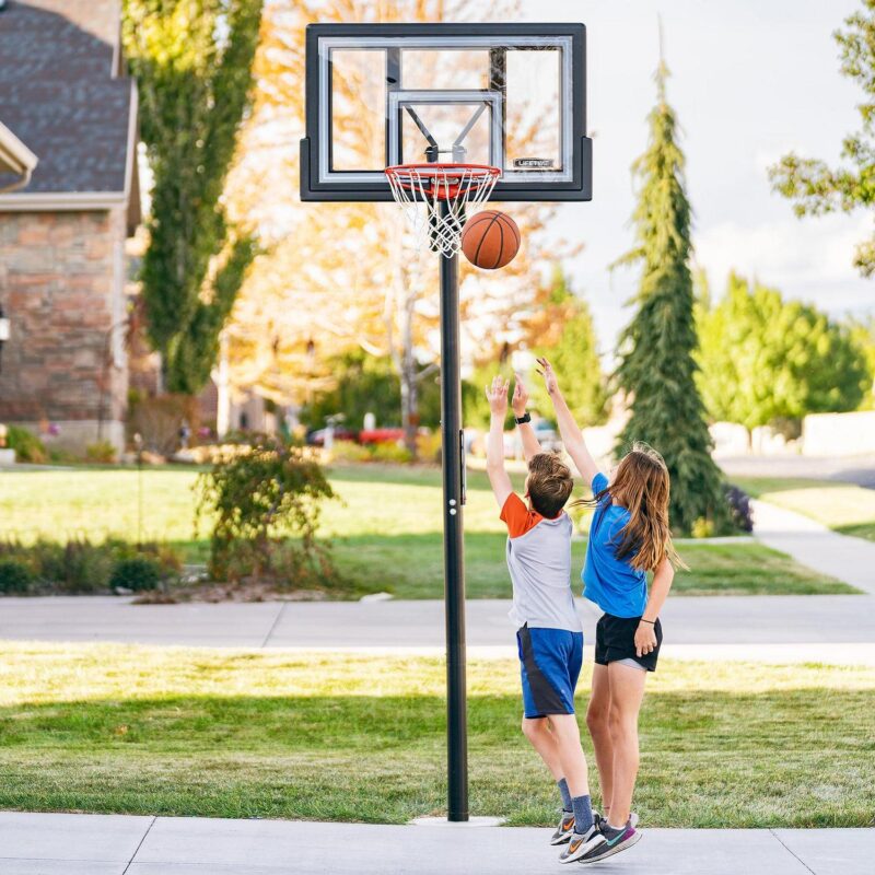 Lifetime Adjustable Inground Basketball Hoop, 50 inch Polycarbonate (1084) - Image 9