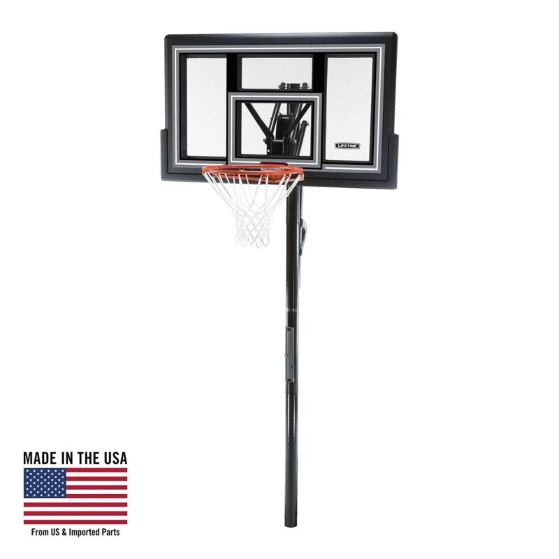 Lifetime Adjustable Inground Basketball Hoop, 50 inch Polycarbonate (1084)