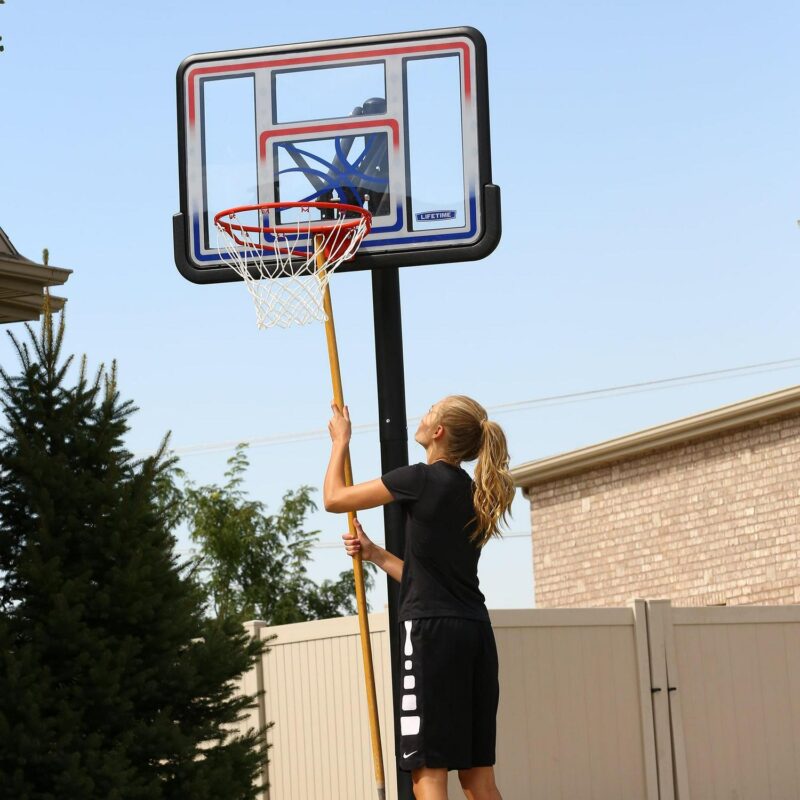 Lifetime Adjustable Inground Basketball Hoop, 44 inch Polycarbonate (1008) - Image 11