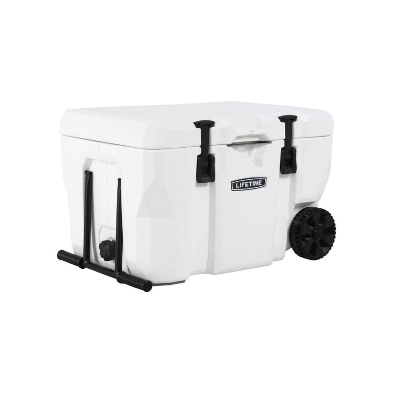 Lifetime New 55 Qt. Capacity High Performance Polyethylene Cooler with Wheels, Arctic White (91072) - Image 11