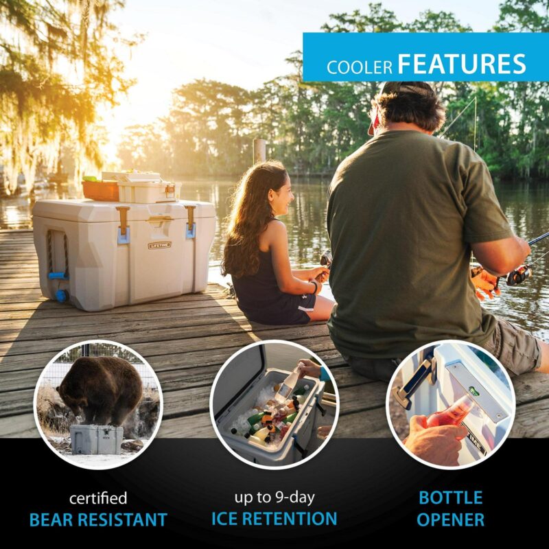 Lifetime New 77 Qt. Capacity High Performance Polyethylene Cooler, Light Gray (90903) - Image 4