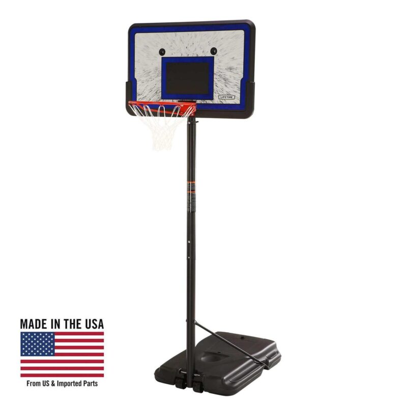 Lifetime New Adjustable Portable Basketball Hoop, 44 inch HDPE Plastic ImpactA (1221)