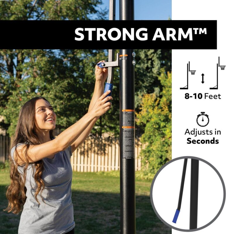 Lifetime New Adjustable Portable Basketball Hoop, 48 inch Polycarbonate (90585) - Image 5
