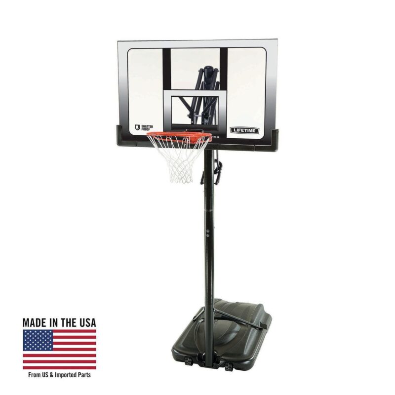 Lifetime New Adjustable Portable Basketball Hoop (52 inch Polycarbonate) - 71286