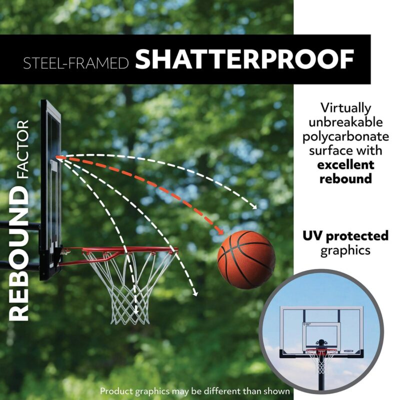 Lifetime New Basketball Indoor/Outdoor Backboard and Rim Combo Kit (54-inch Polycarbonate) - 71526 - Image 4