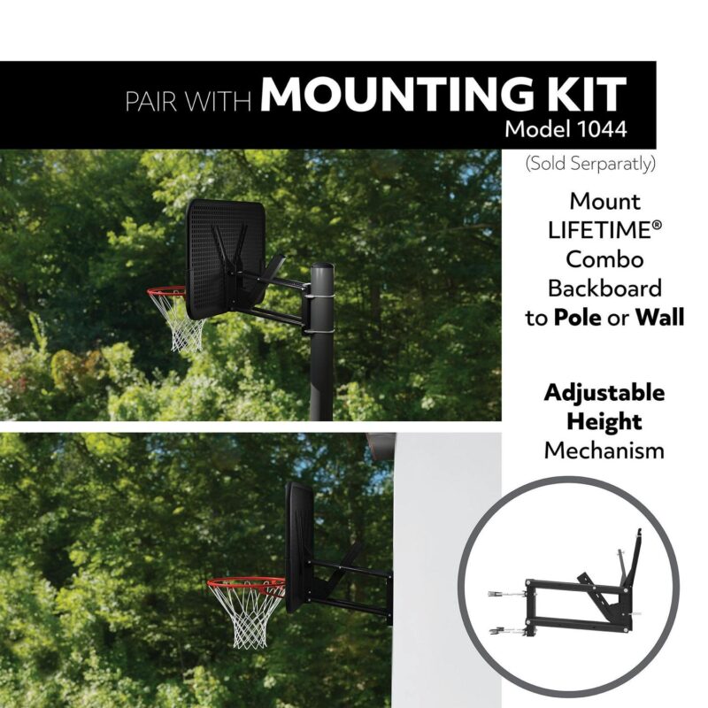 Lifetime New Basketball Indoor/Outdoor Backboard and Rim Combo Kit (54-inch Polycarbonate) - 71526 - Image 7