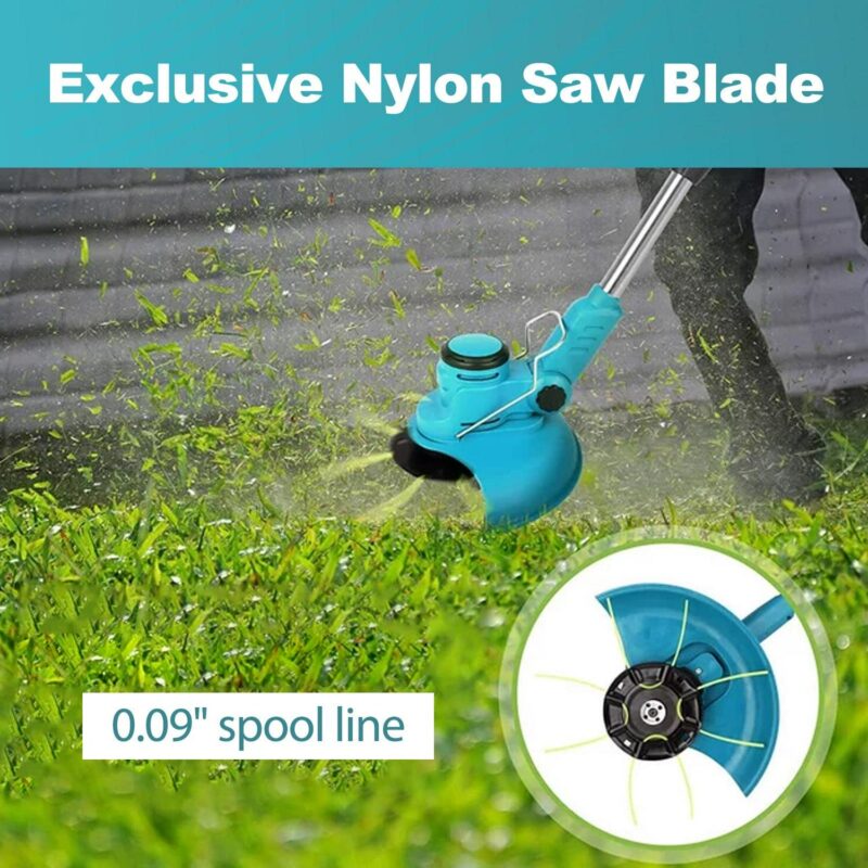 Lightweight Push Lawn Mower, Cordless Weed Eater Grass Trimmer, 24V Battery Powered for Garden and Yard, Lawn Trimmer and Edger, Weed Wacker, Electric Brush Cutter, Cutting Diameter: 5.9 Inches - Image 6