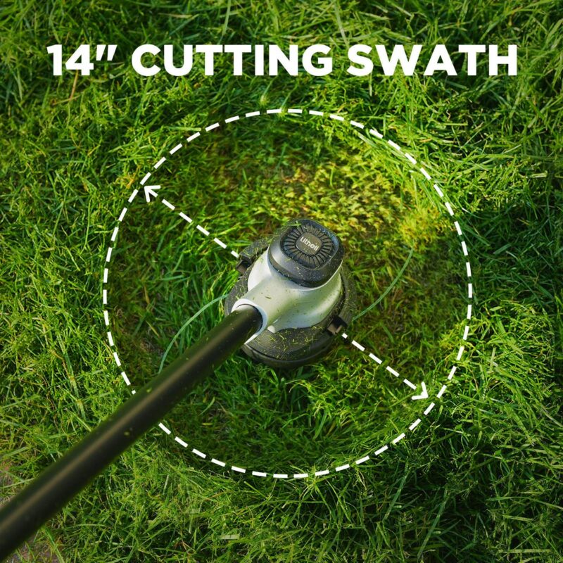 Litheli 40V(2x20V) 14  Brushless Cordless String Trimmer, Battery Powered 2 in 1 Grass Trimmer with 2.5Ah Battery - Image 3