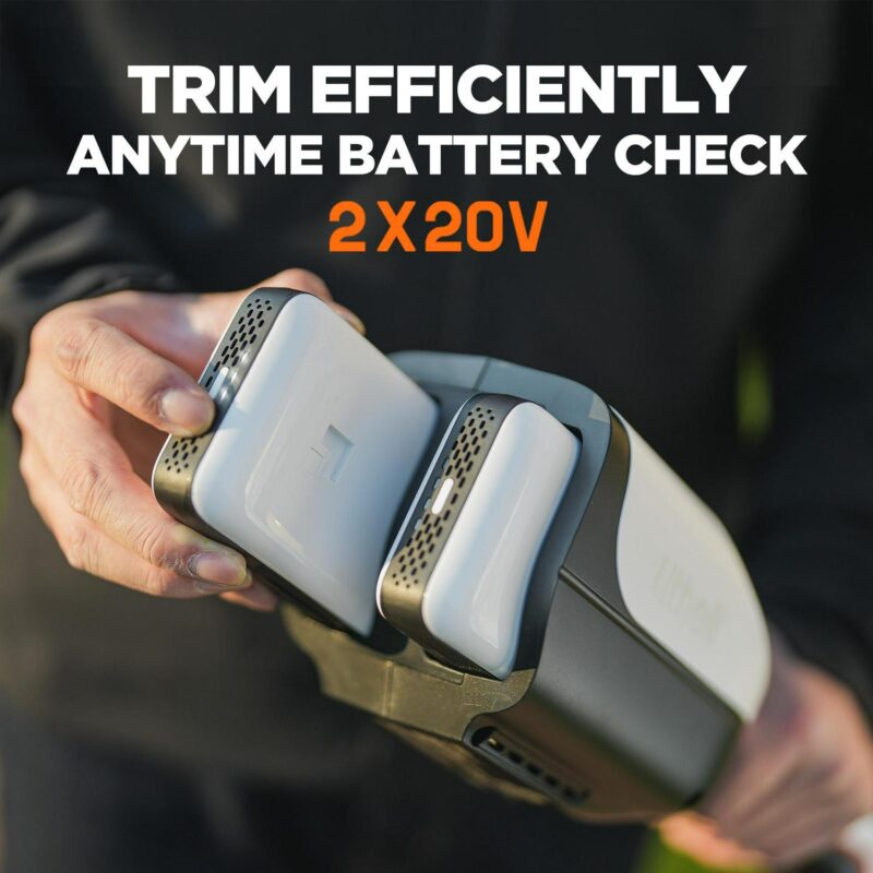 Litheli 40V(2x20V) 14  Brushless Cordless String Trimmer, Battery Powered 2 in 1 Grass Trimmer with 2.5Ah Battery - Image 6
