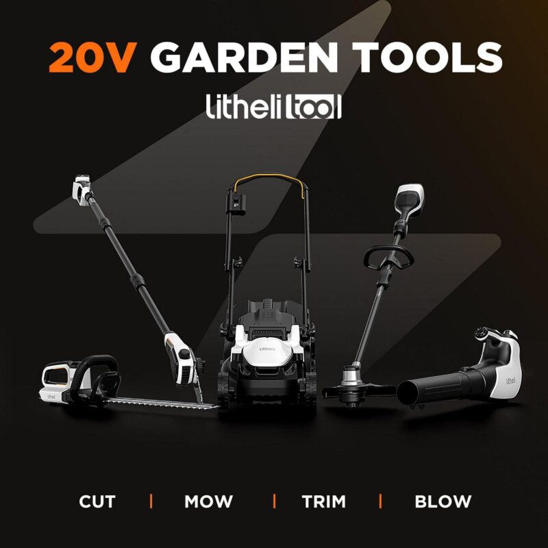 Litheli 40V(2x20V) 14  Brushless Cordless String Trimmer, Battery Powered 2 in 1 Grass Trimmer with 2.5Ah Battery - Image 8