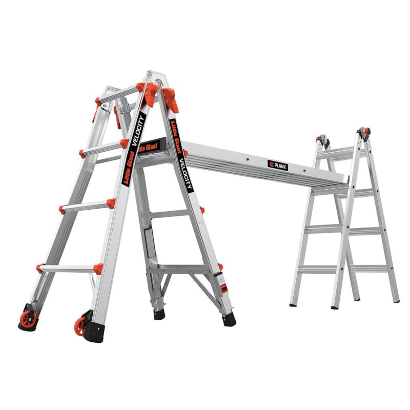 Little Giant Ladder Systems M17 with Leg Levelers Multi-Position Ladder, Type IA - 300 lbs. Rated, Aluminum, 15' Length, 18' Reach - Image 8