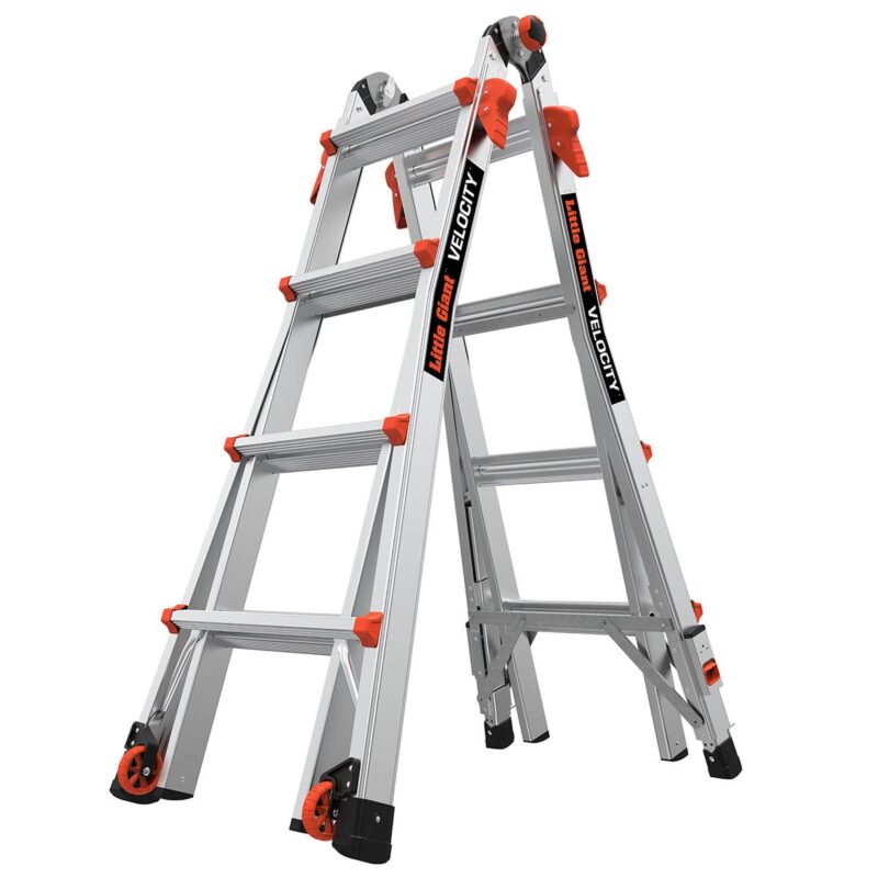 Little Giant Ladder Systems M17 with Leg Levelers Multi-Position Ladder, Type IA - 300 lbs. Rated, Aluminum, 15' Length, 18' Reach - Image 6