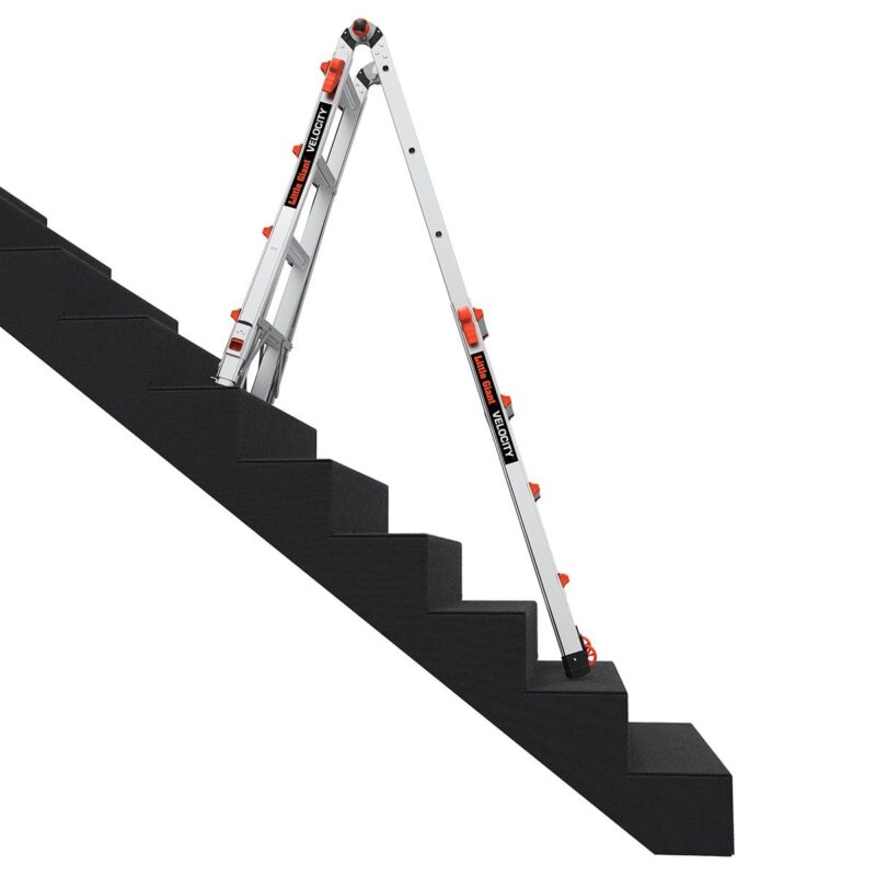Little Giant Ladder Systems M17 with Leg Levelers Multi-Position Ladder, Type IA - 300 lbs. Rated, Aluminum, 15' Length, 18' Reach - Image 11