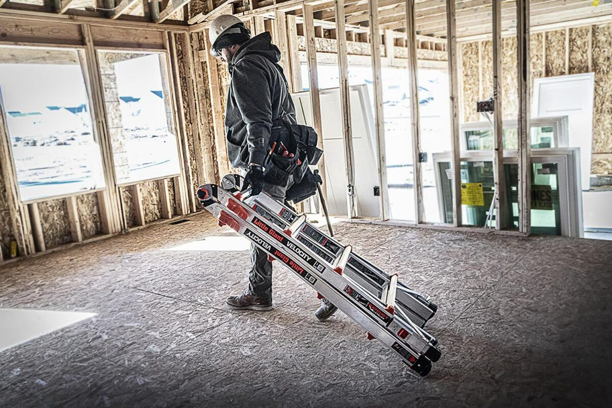 Little Giant Ladder Systems M17 with Leg Levelers Multi-Position Ladder, Type IA - 300 lbs. Rated, Aluminum, 15' Length, 18' Reach - Image 15