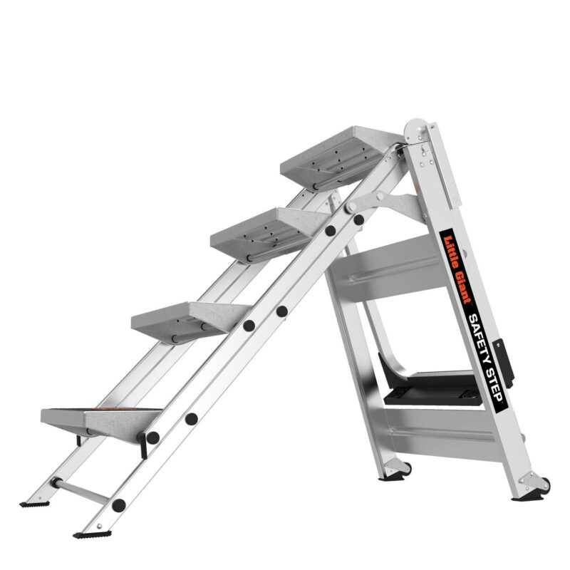 Little Giant® Safety Aluminum Step Ladder - 4 Step - Image 5