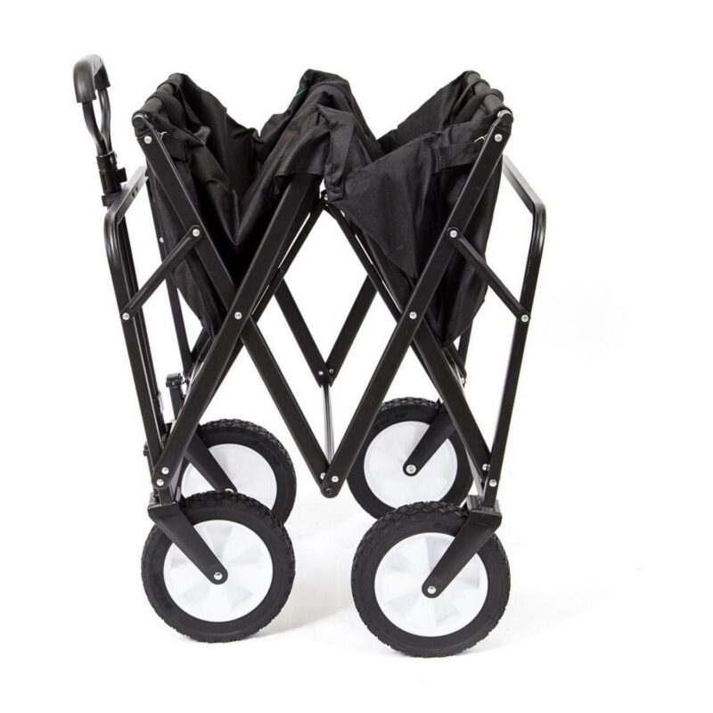 Mac Sports Collapsible Folding Frame Outdoor Garden Utility Wagon Cart, Black - Image 3