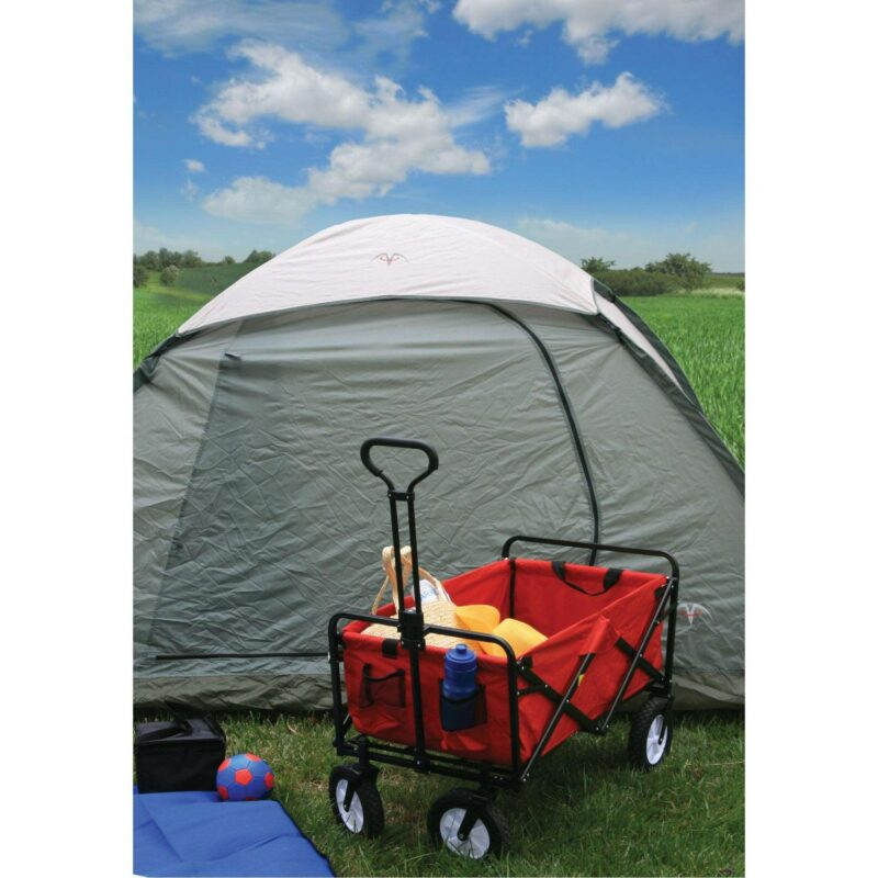Mac Sports Collapsible Folding Frame Outdoor Garden Utility Wagon Cart, Black - Image 4