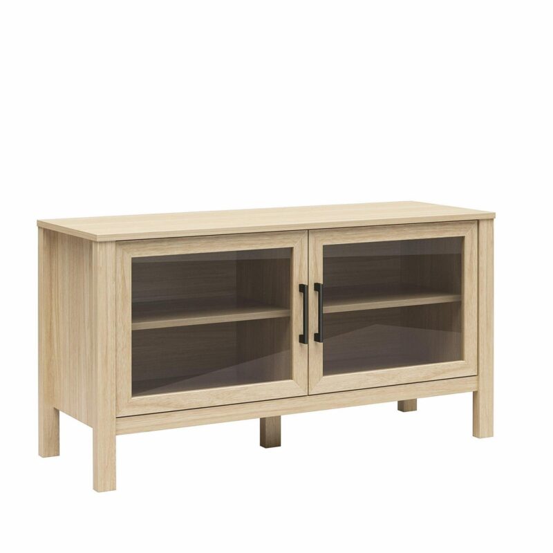 Mainstays Glass Door TV Stand for TVs up to 60 , Spring Pine - Image 8