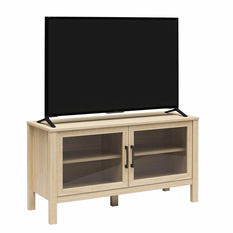 Mainstays Glass Door TV Stand for TVs up to 60 , Spring Pine - Image 12