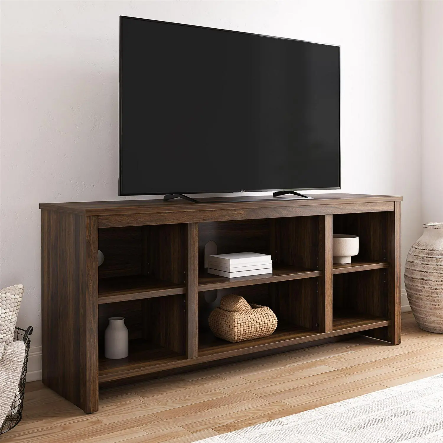 Mainstays Parsons TV Stand for TVs up to 50 , Canyon Walnut 1 Mainstays Parsons TV Stand for TVs up to 50 , Canyon Walnut