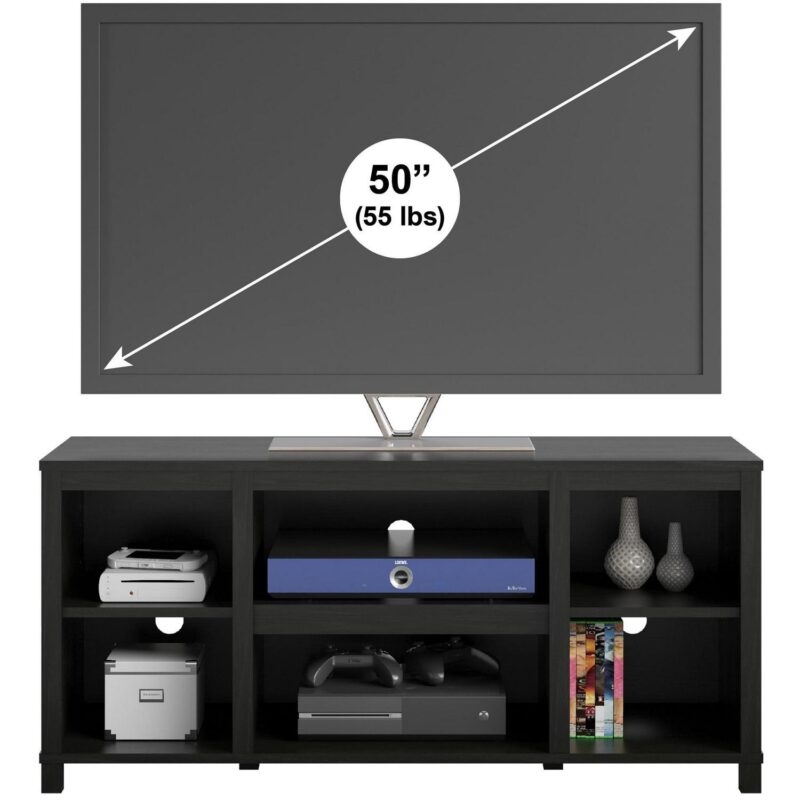 Mainstays Parsons TV Stand for TVs up to 50 , Black Oak - Image 8