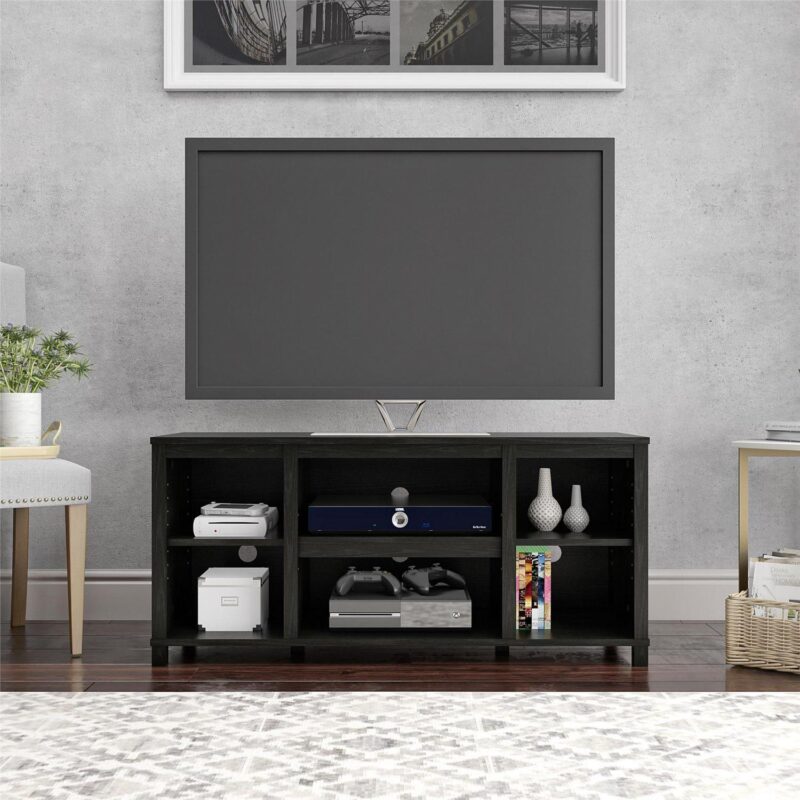 Mainstays Parsons TV Stand for TVs up to 50 , Black Oak