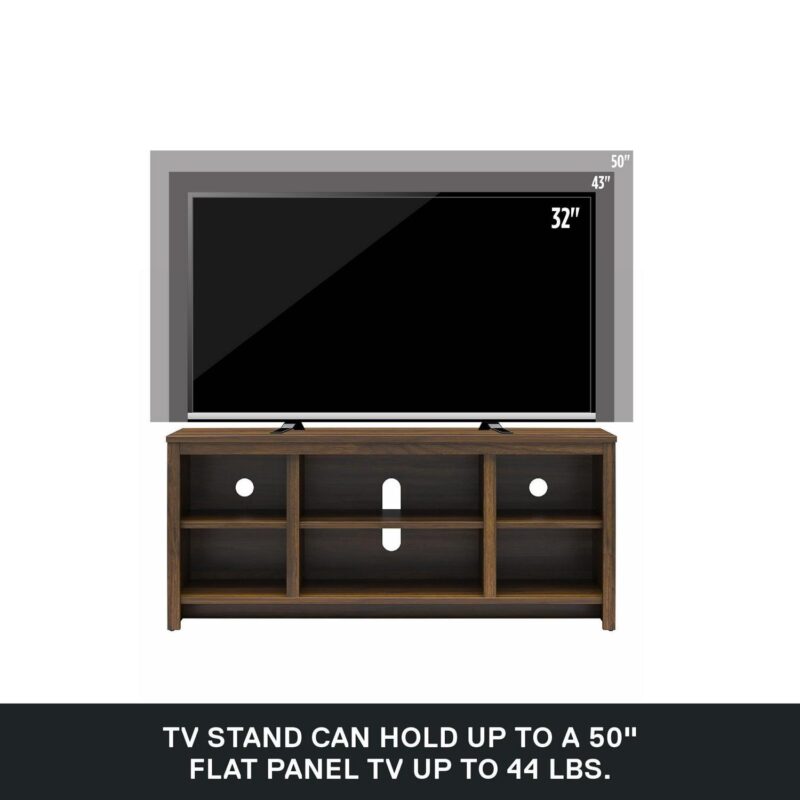 Mainstays Parsons TV Stand for TVs up to 50 , Canyon Walnut - Image 5