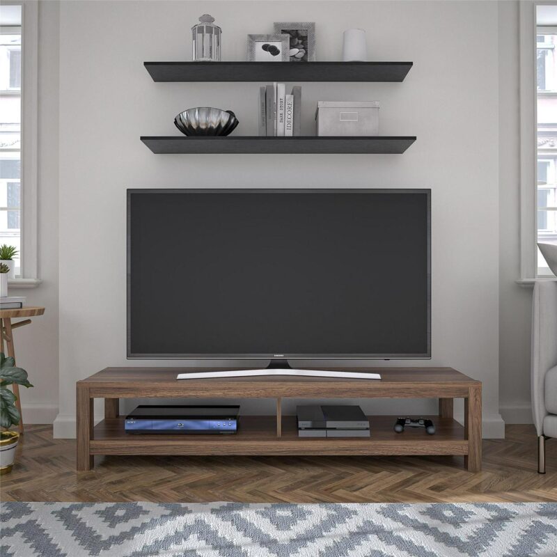 Mainstays Parsons TV Stand for TVs up to 65 , Walnut