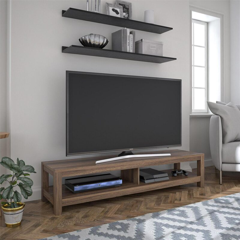 Mainstays Parsons TV Stand for TVs up to 65 , Walnut - Image 2