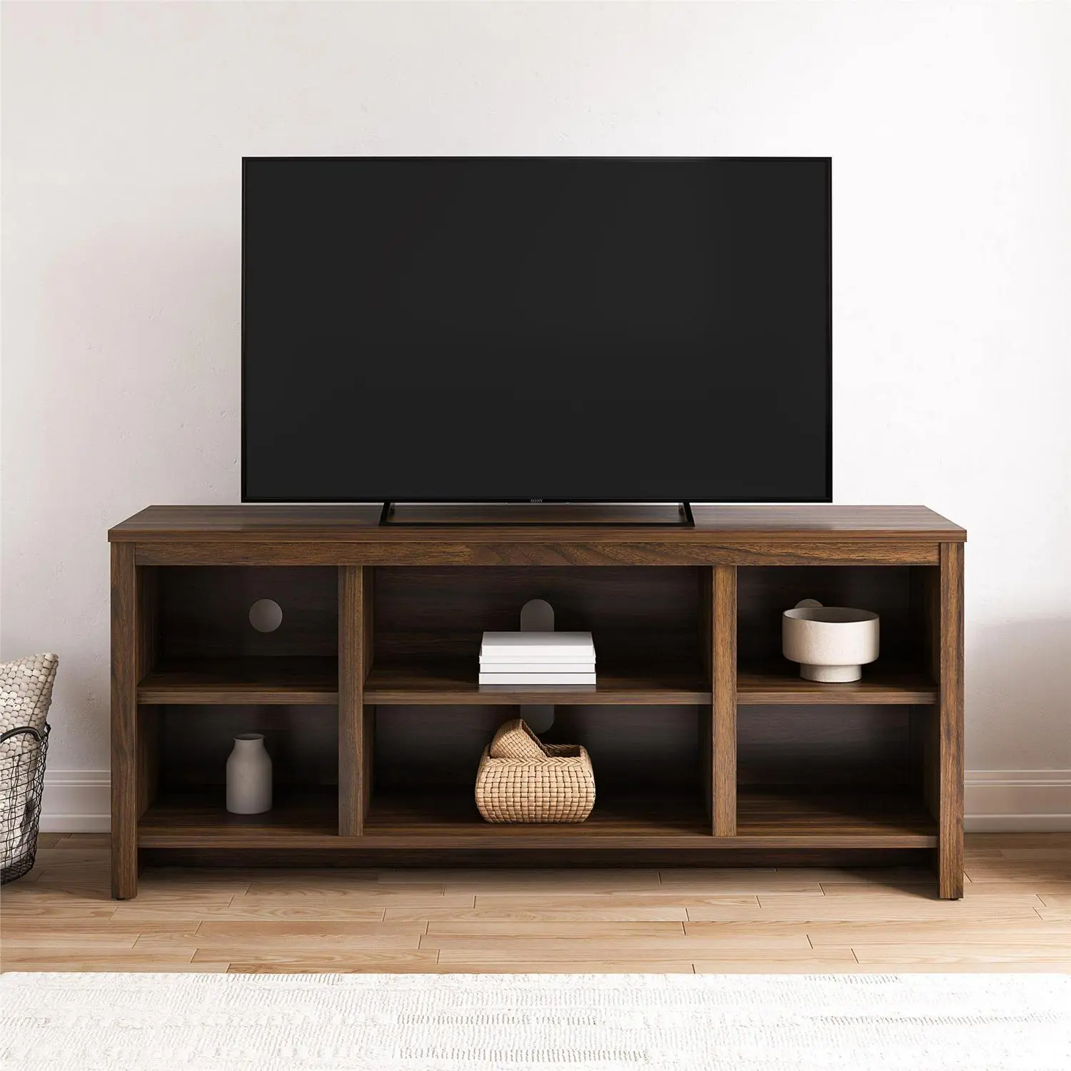 Mainstays Parsons TV Stand for TVs up to 50 , Canyon Walnut 12 Mainstays Parsons TV Stand for TVs up to 50 , Canyon Walnut - Image 12