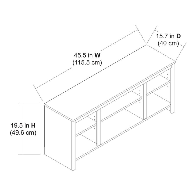 Mainstays Parsons TV Stand for TVs up to 50 , Canyon Walnut - Image 3