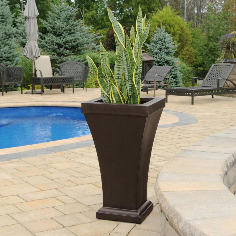Mayne Bordeaux 28  x 16  x 16  Tall Self-Watering Polyethylene Planter - Espresso - Image 5