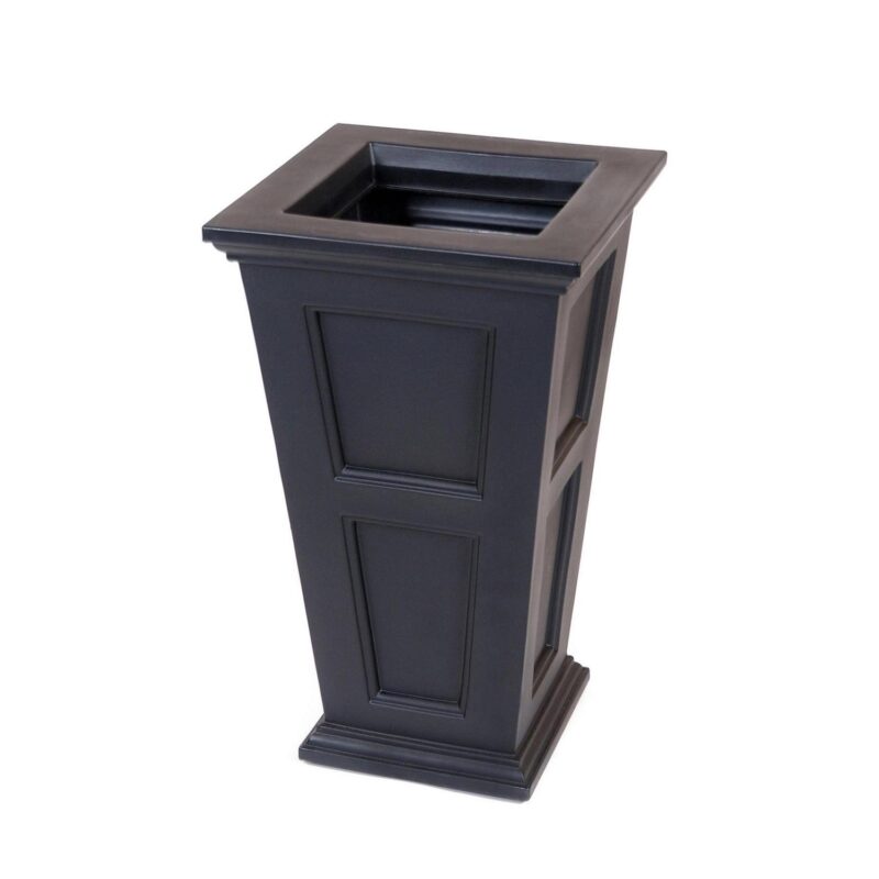 Mayne Fairfield 18.6  x 18.6  x 34  Square Black Self-Watering Polyethylene Planter