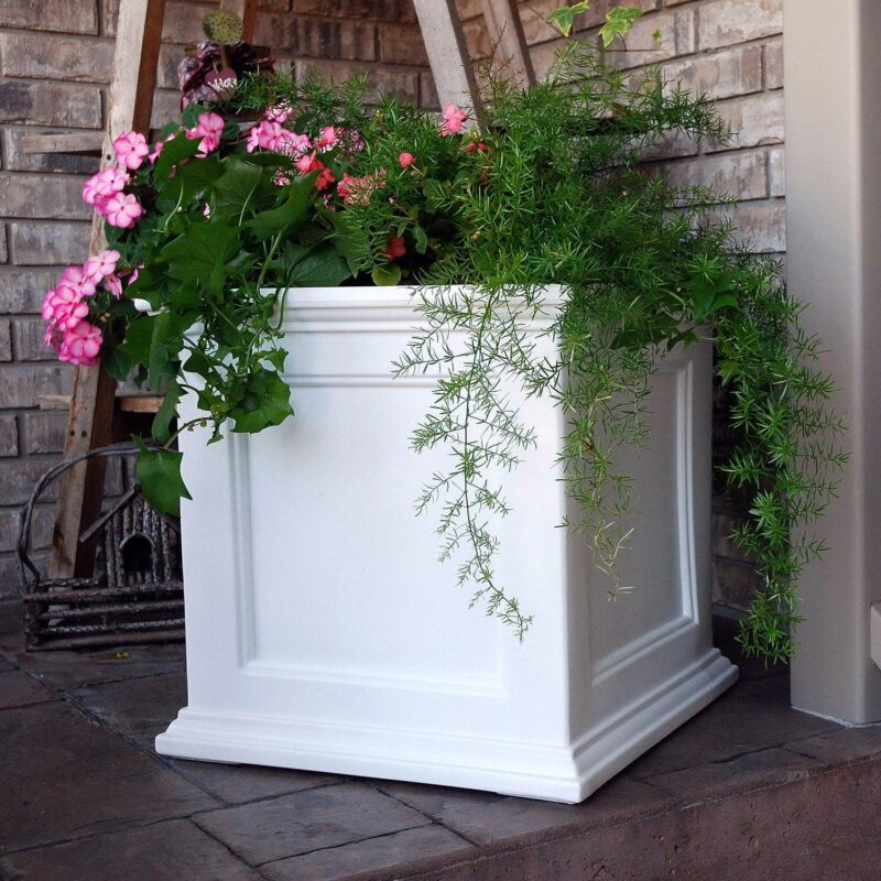 Mayne Fairfield 20x20  Square Traditional Plastic Planter in Black - Image 10