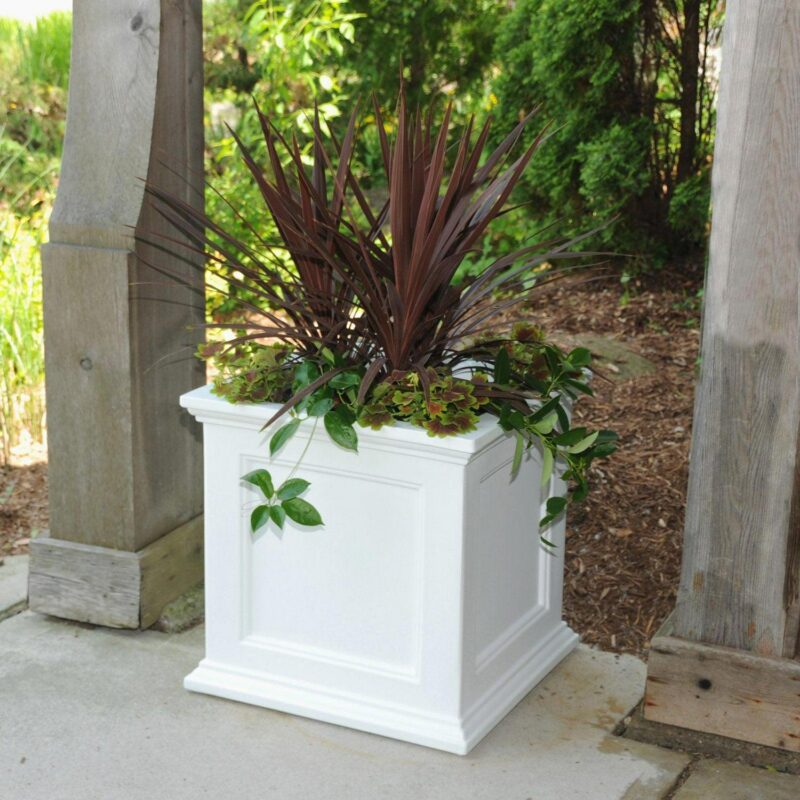 Mayne Fairfield 20x20  Square Traditional Plastic Planter in Black - Image 8