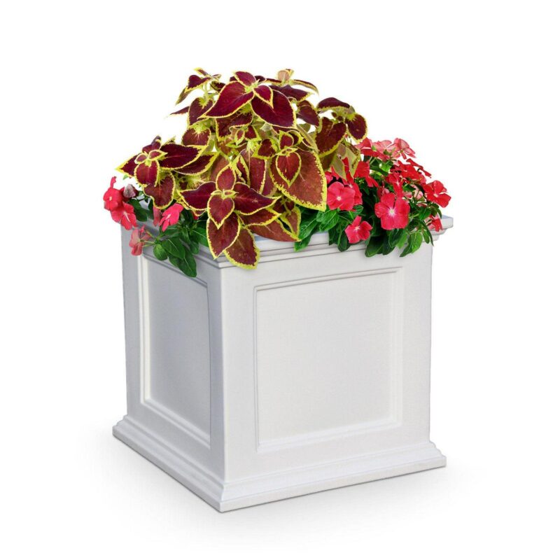 Mayne Fairfield 20x20  Square Traditional Plastic Planter in Black - Image 4