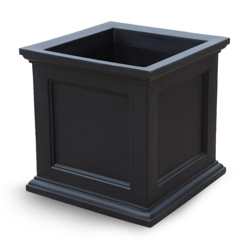 Mayne Fairfield 28  x 28  x 28  Square Black Polyethylene Planter