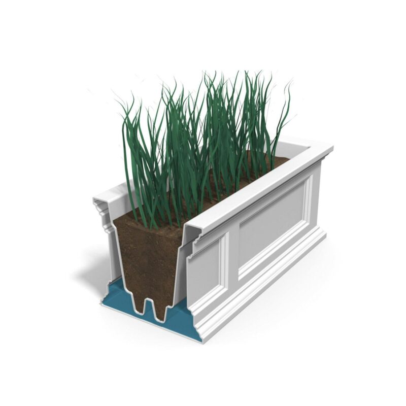 Mayne Fairfield 35.6  x 20  x 20  Rectangle Black Self-Watering Polyethylene Planter - Image 5