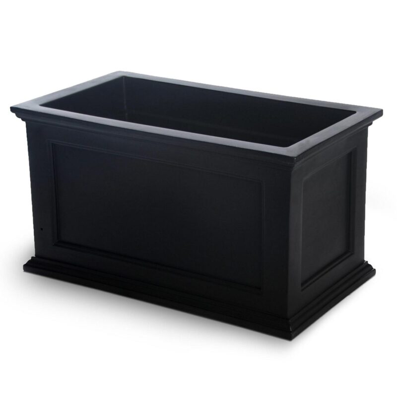 Mayne Fairfield 35.6  x 20  x 20  Rectangle Black Self-Watering Polyethylene Planter - Image 6