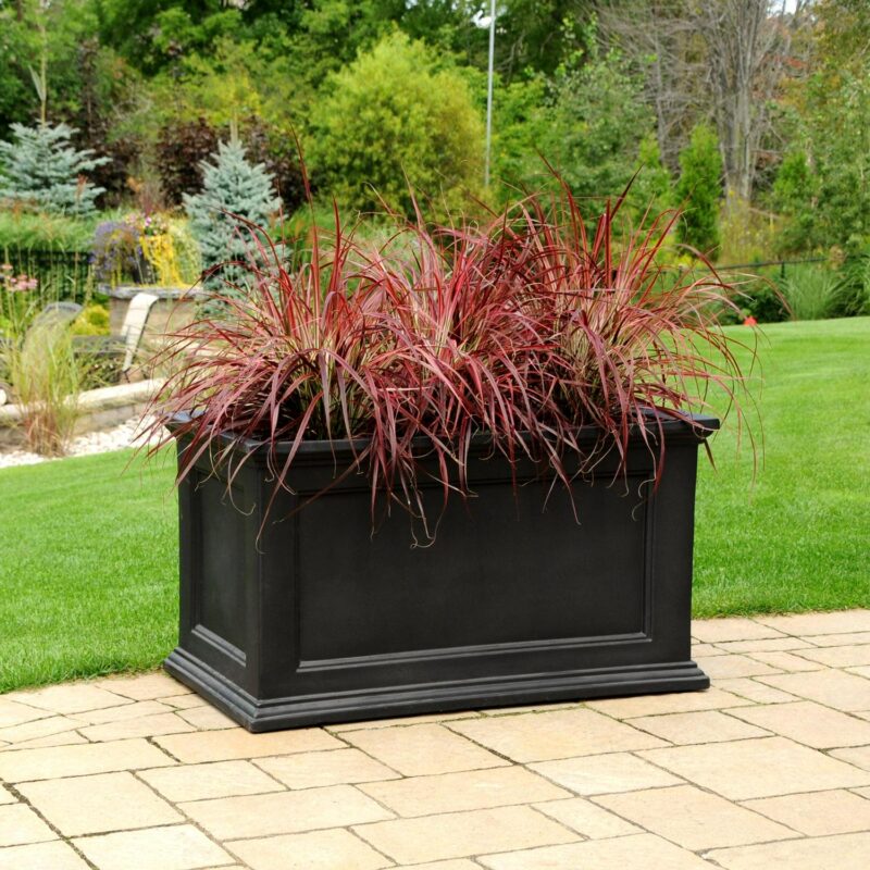 Mayne Fairfield 35.6  x 20  x 20  Rectangle Black Self-Watering Polyethylene Planter - Image 4