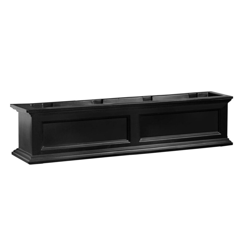 Mayne Fairfield 48  x 11  x 10.8  Rectangle Black Self-Watering Polyethylene Window box Planter - Image 2