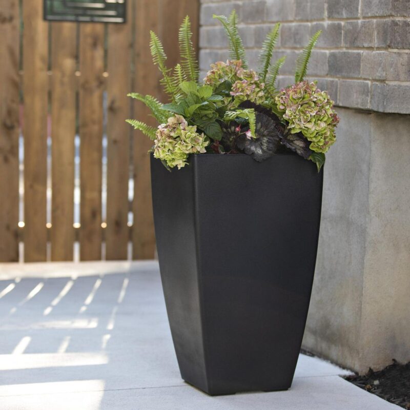 Mayne Kobi 26 in Tall Planter - Black - Image 3