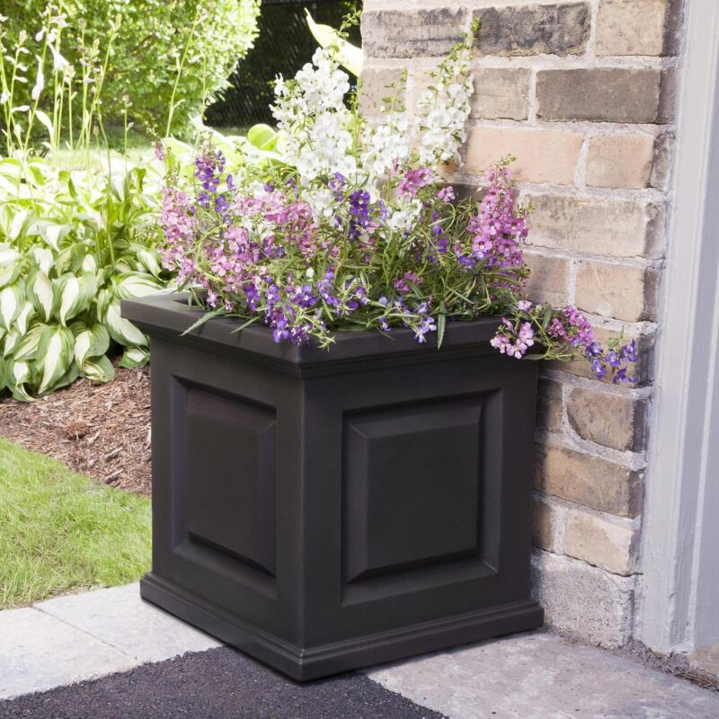 Mayne Nantucket 16  x 16  x 16  Self-Watering Square Polyethylene Planter - Espresso - Image 3