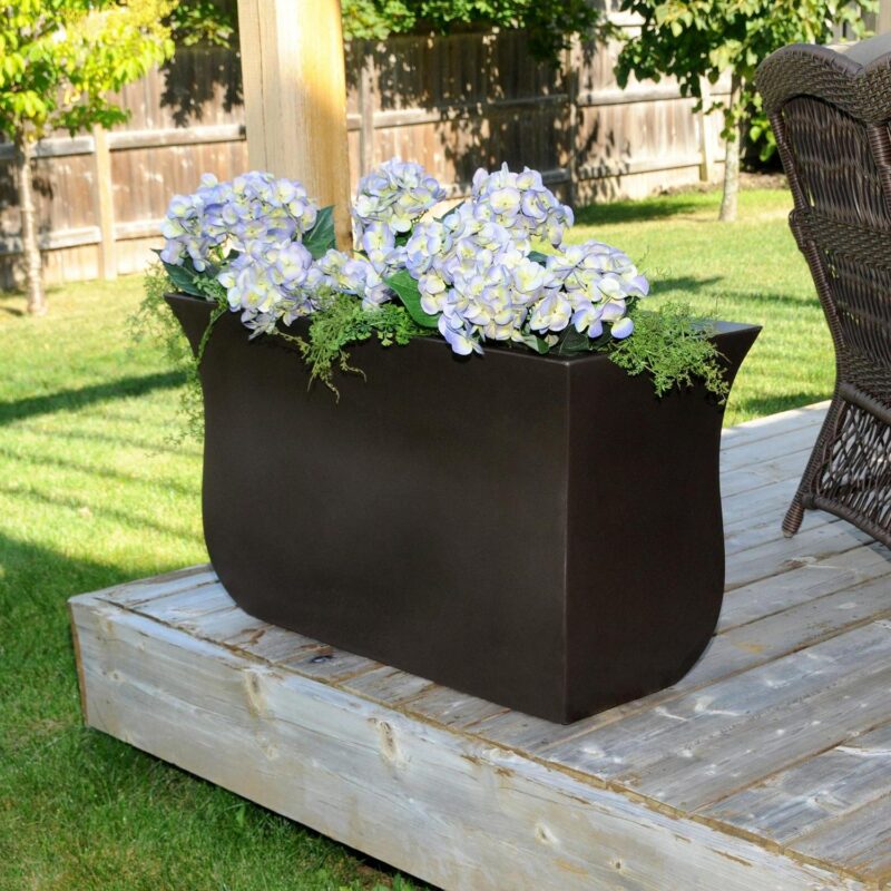 Mayne Valencia 36x16x22 Long Modern Plastic Planter in Espresso - Image 6