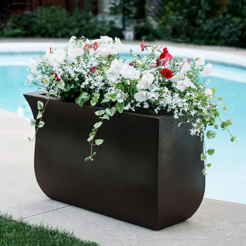 Mayne Valencia 36x16x22 Long Modern Plastic Planter in Espresso - Image 3
