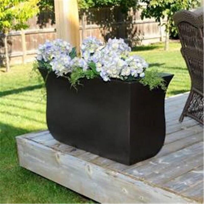 Mayne Valencia 36x16x22 Long Modern Plastic Planter in Espresso