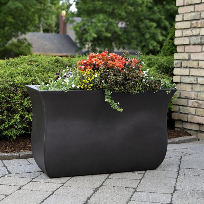 Mayne Valencia 36x16x22 Long Modern Plastic Planter in Espresso - Image 5