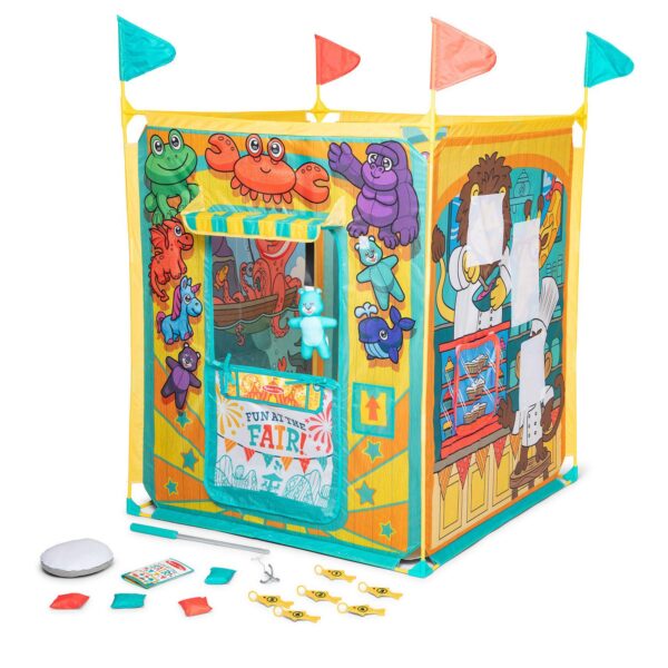 Melissa and Doug Fun at the Fair! Game Center Play Tent 4 Sides of Activities