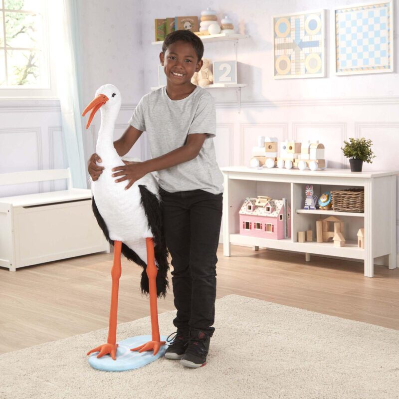 Melissa and Doug Giant Lifelike Plush Stork - Image 2